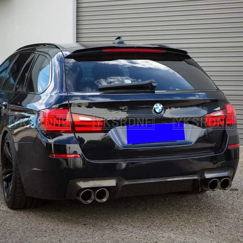 Rear Roof Spoiler Cap For BMW 5 Series F11 Touring M Sport 535i 2010-2017 ABS Plastic Glossy Black Exterior Styling Wing Accesso