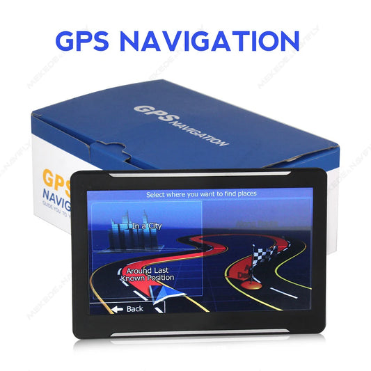 Car GPS Navigation 7 Inch Touch Screen Europe GPS Navigator Truck Sunshade Sat Nav Map GPS Navigators Support TF Music FM Video