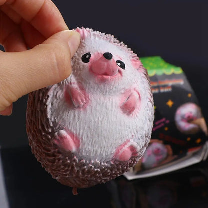 Kawaii Animals Cartoon Hedgehog Decompression Toys TPR Quick Rebound Squeeze Toys Fidget Toys Kids Fun Kids
