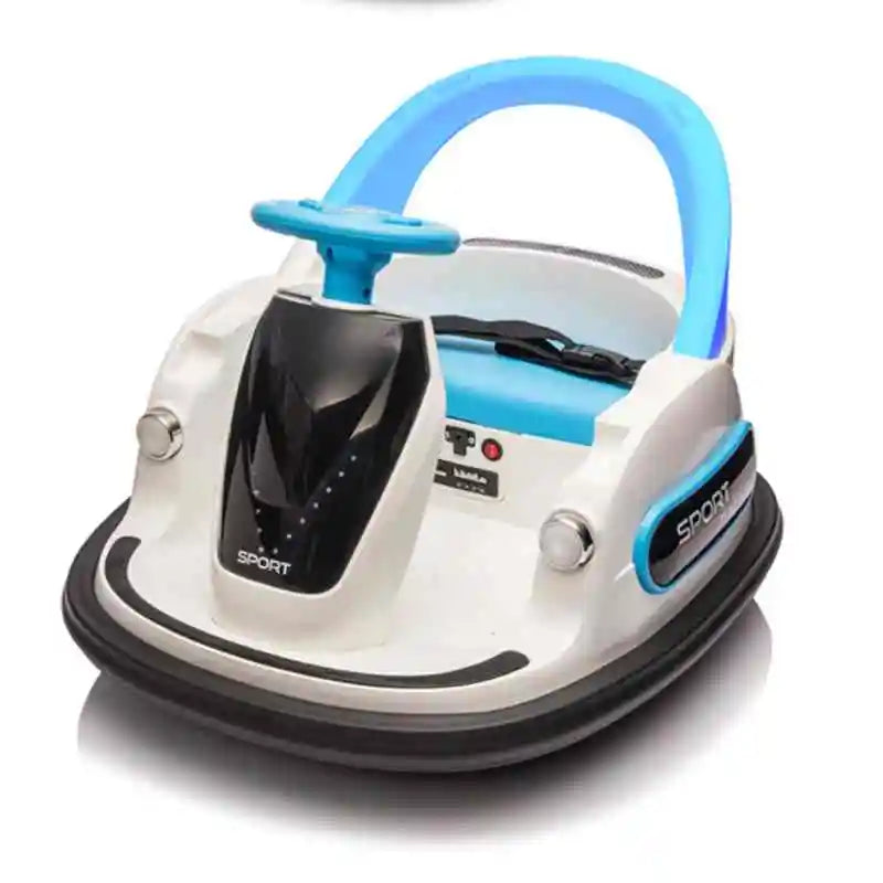 Kids Electric Bumper Car 318B, 2-6 Toddler Ride On Toy, Remote & Self-Dual Control, 360° Rotation, Bluetooth Music Early Educati