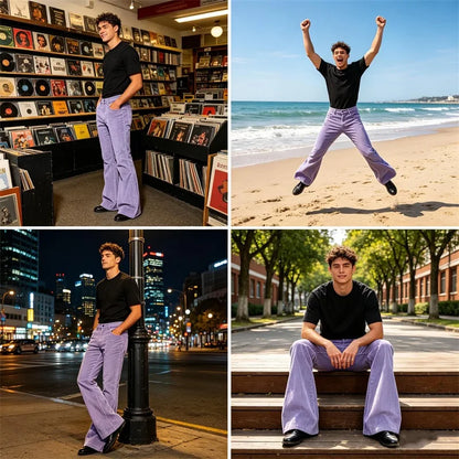 Men's Loose Pleated Wide Leg Pants Breathable Linen Blend Trousers Casual Business Suit Pants Summer Streetwear Daily Wear