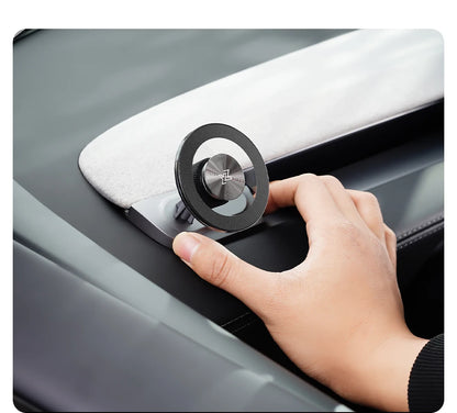 YZ Car Phone Mount 360° Magnetic for Tesla Model Y YL Model 3 Highland Juniper 2026 Foldable Dashboard Phone Stand Accessories
