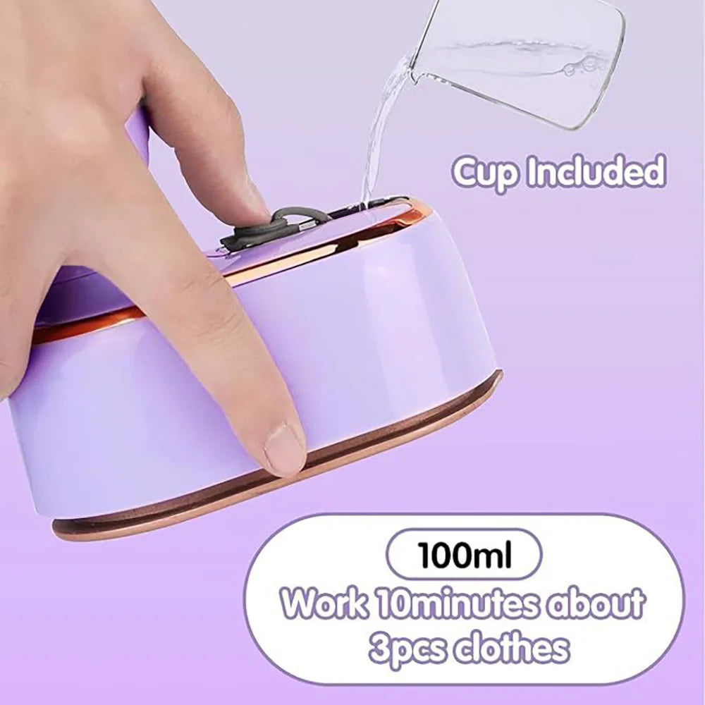 Portable Mini Steam Iron Handheld Garment Steamer Fast Heating Dry Wet Ironing Machine Travel Clothes Steamer Rotating Handle