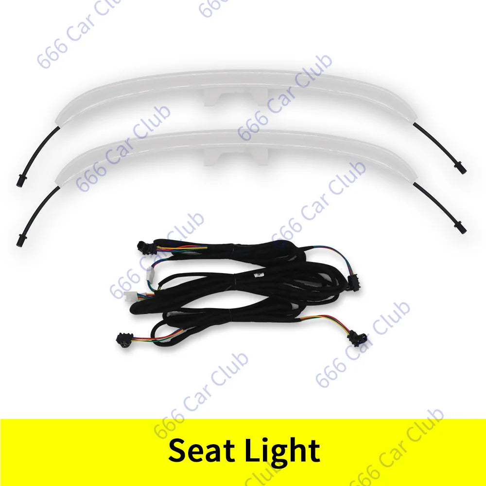 3/12/64 Colour Car LED Ambient Light For Mercedes-Benz C GLC Class Coupe W205 C43 C63 X253 LED Air Vent Speaker Decorative Lamp