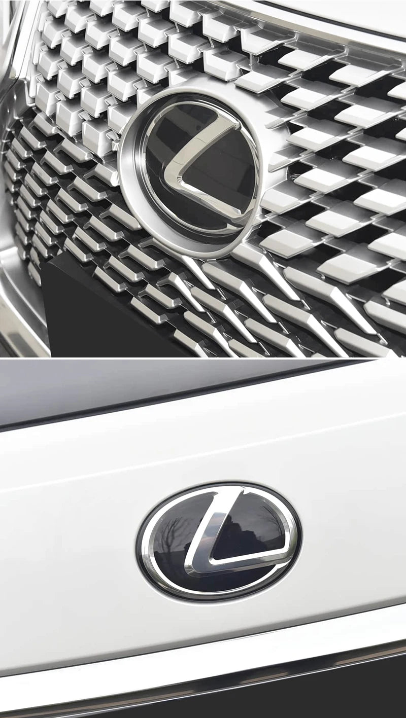 3D Front Grille Emblem Rear Trunk Badge Replacement Sticker for Lexus GS GX IS LS LX NX RX RX270 Ct200h IS250 ES 220D IS300