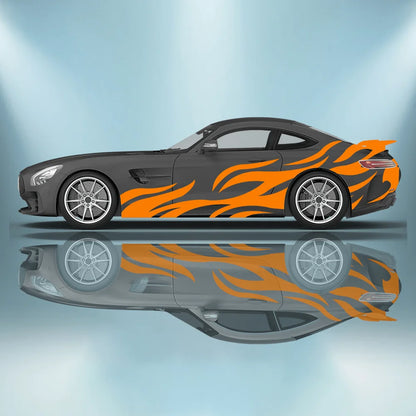 Creative Personality Flame Car Sticker Full Body Decal Wrap Scratch Protection Car Sticker Waterproof Car Vinyl Wraps