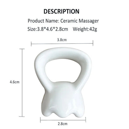 Massage Gua Sha Plate Ceramic Guasha Massage Board Ring Shape Skin Tightening Compact Ergonomic for Face Head Shoulder Knee