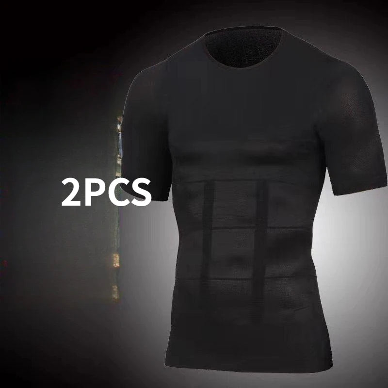 New Slimming Body Shaper Chest Binder Slimming Waist Vest Men's T-shirt Vest Sleeveless Fitness Sports Clothes Vest Sleeveless