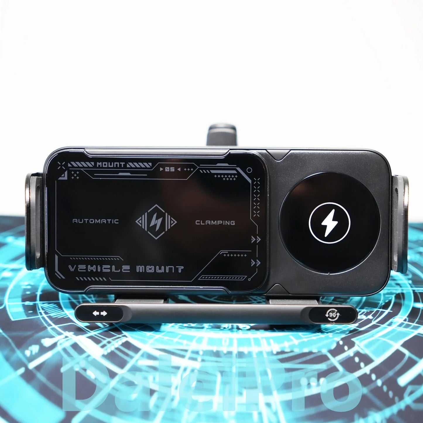 Universal Car Phone Holder Wireless Charger Phone Mount Intelligent Induction Electric Rotation Phone Holder Charger Magsafe