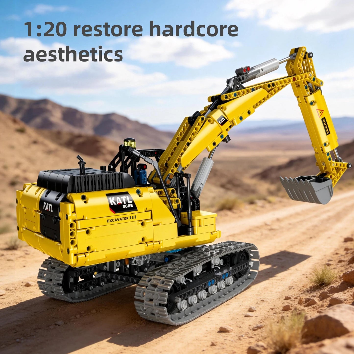 1246 PCS 1:20 Remote Control Excavator Building Blocks Set - Technological Assembly Toy, Creative Toy, Kids Birthday Gift