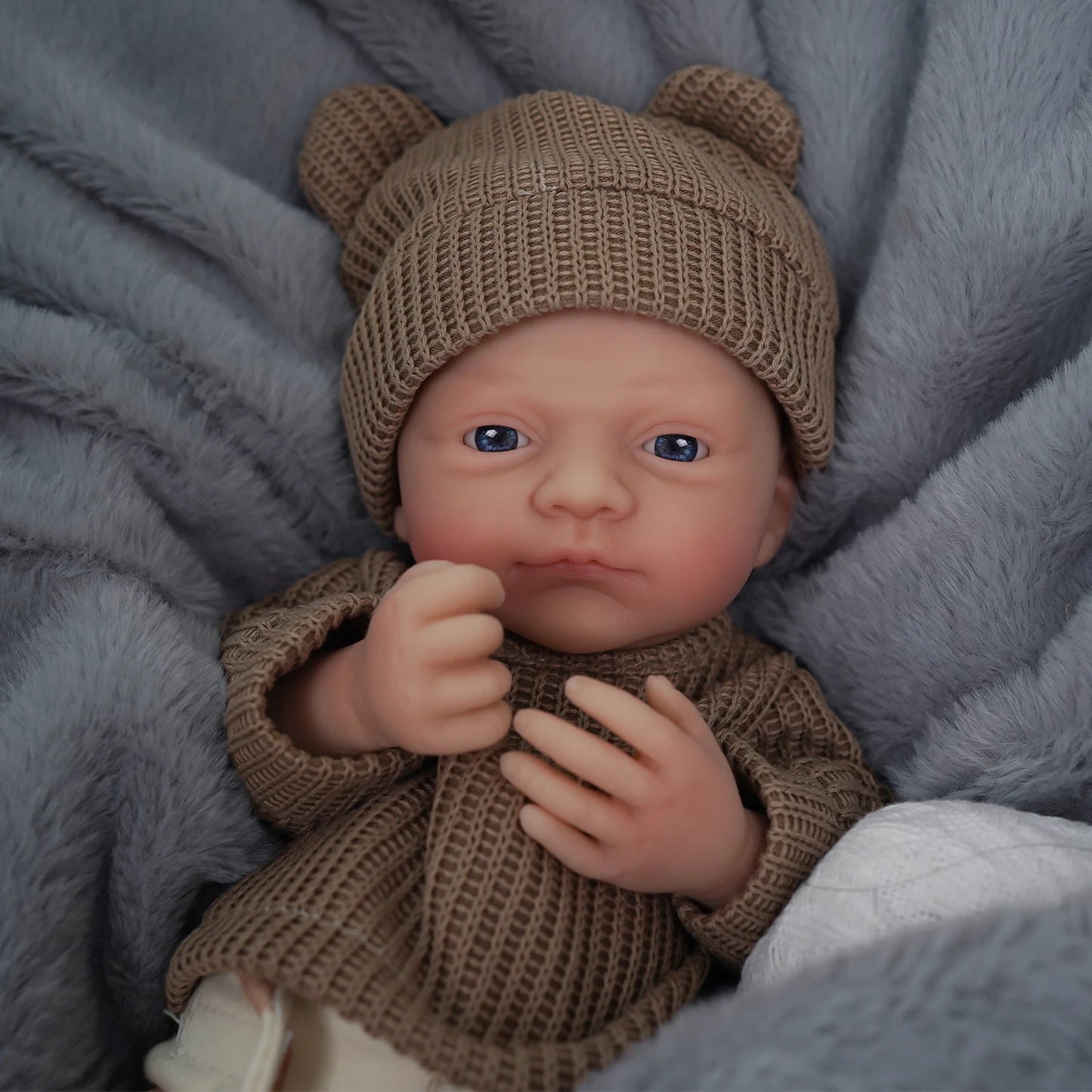 Miaio 12" Micro Preemie Full Body Silicone Baby Doll 30CM Lifelike Reborn Anti-Stress Toy Realistic