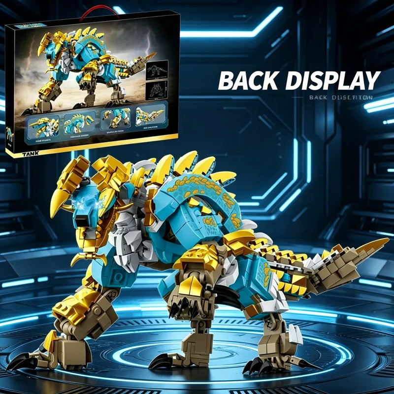 Large Double Dragon Building Block Set, Double Dragon Assembly Toy, Can Be Used as a Display Collectible or for Role-Playing, An