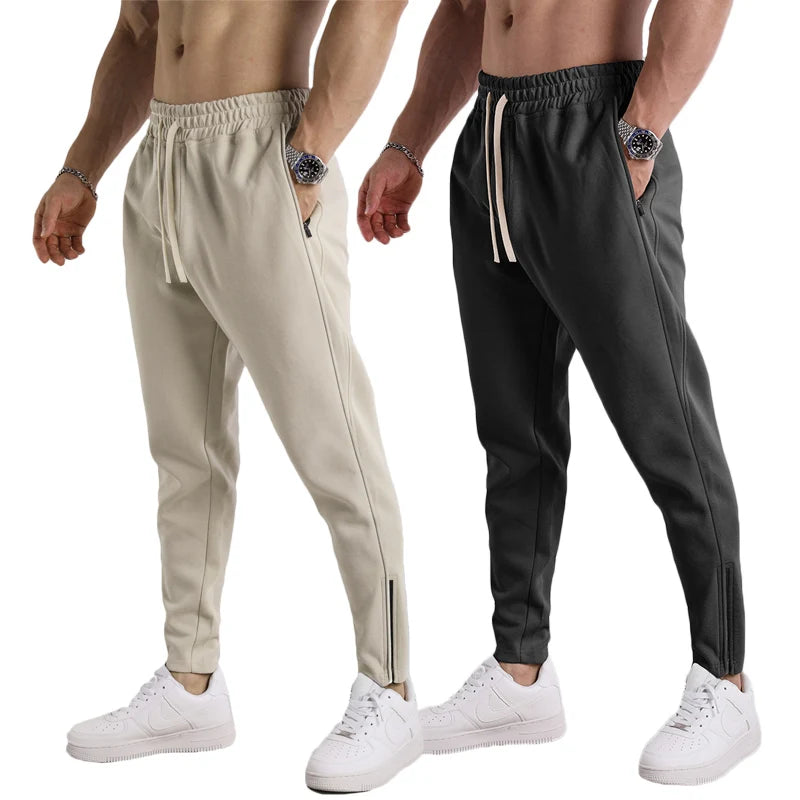 New Solid Color Sweatpants Casual Workout Pants Autumn 1/2Pcs Lightweight Cargo Trousers Outdoor Gym Fitness Drawstring Trousers