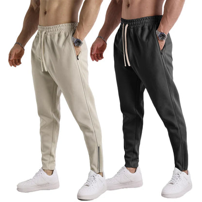 New Solid Color Sweatpants Casual Workout Pants Autumn 1/2Pcs Lightweight Cargo Trousers Outdoor Gym Fitness Drawstring Trousers