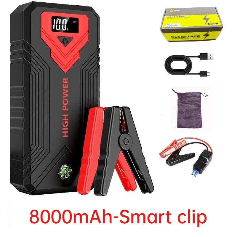 SUKIN Portable Jump Starter Power Station with LED Light&USB Port.12V Large Capacity Car Battery Starter with Lithium Battery