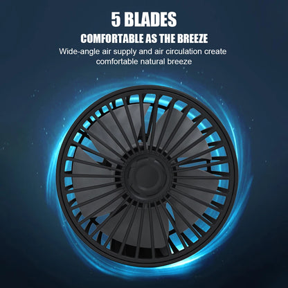 Car Fan 360° Adjustable 1/2/3/4 Head Air Fan Automotive Electric Fan USB/12V/24V Fan 2 Speeds Car Silent Fan for Home Desk Car
