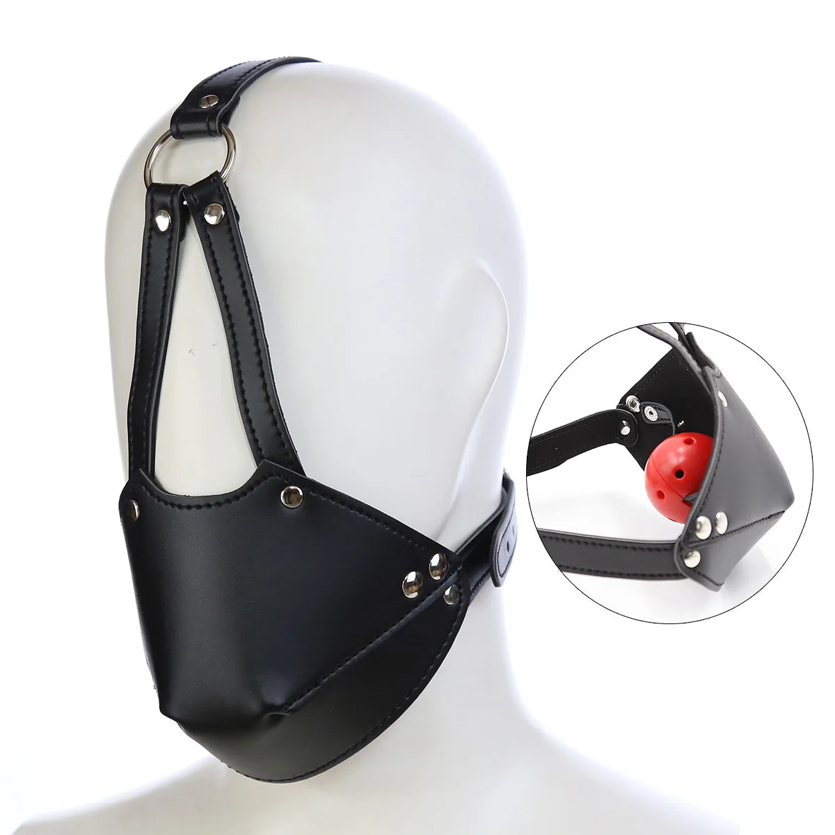 Adult Toys Bdsm Mask With Gag Bondage Gear Role Play Hood Padded Blindfold Sex Toys For Couples Head Harness SM Products