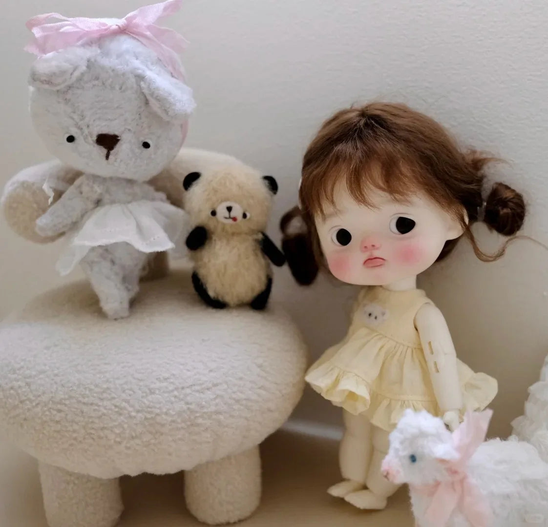 New bjd sd DOLL 1/12 Dianmei ob11 Dianbro 12.5cm Qbaby puppy Diandian Huhu body blythe ACGN anime resin free Shipping
