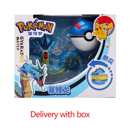 Hot Pokemon Figure Greninja Lucario Pokeball Gyarados Pikachu Dragonite Gengar Mew Venusaur Elf Poke Ball Toy Kids Birthday Gift