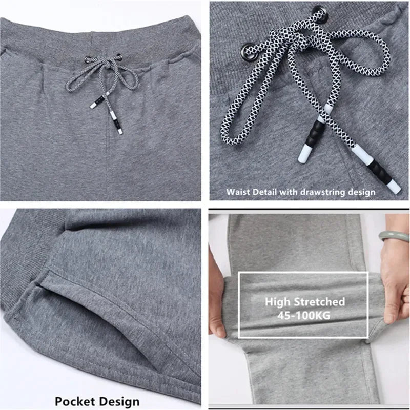 Spring Autumn Tall Men Pants Joggers Streetwear Casual Sweat Track Jogging Black Blue Grey Trousers Harem Male Fleece Sweatpants