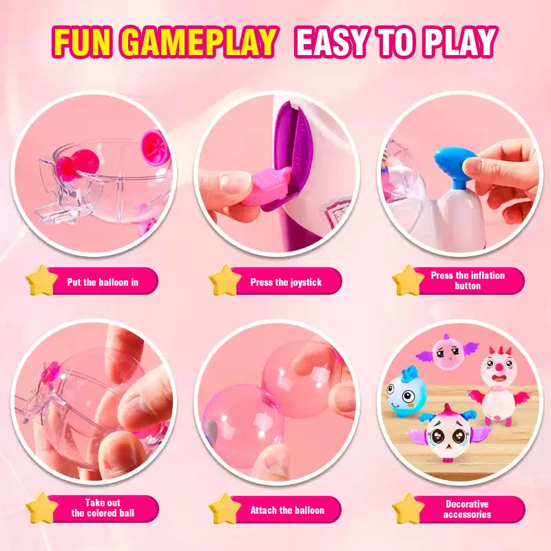 DIY Inflatable Toy Set Creative Handmade Balloon Inflator Machine Toys for Kids Adult Fun Anti-Stress Craft Children's Day Gifts