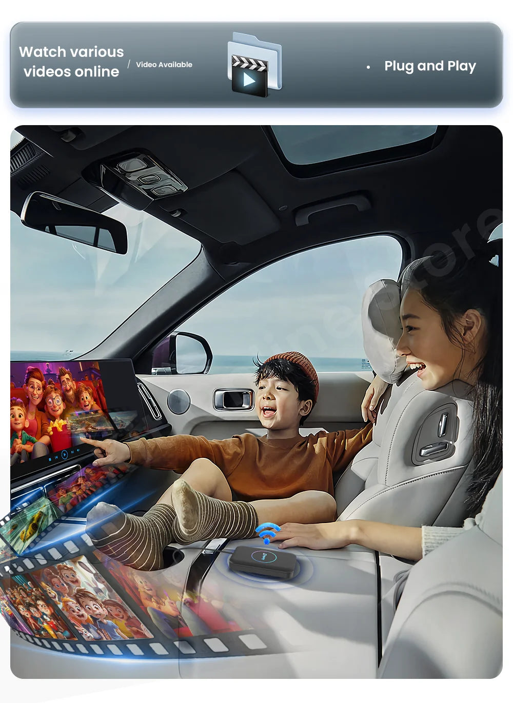 CarlinKit LiteS Android Tv Box Android auto CarPlay Wireless Adatper for Netfilx Youtube IPTV Spotify Skoda Volvo Honda Toyota