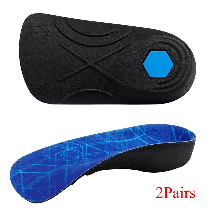 3/4 Plantar Fasciitis Orthotic Insoles, 330 LBS Firm Foot Support Insoles for Flat Feet, Heel Spurs, Overpronation, O/X-Legs