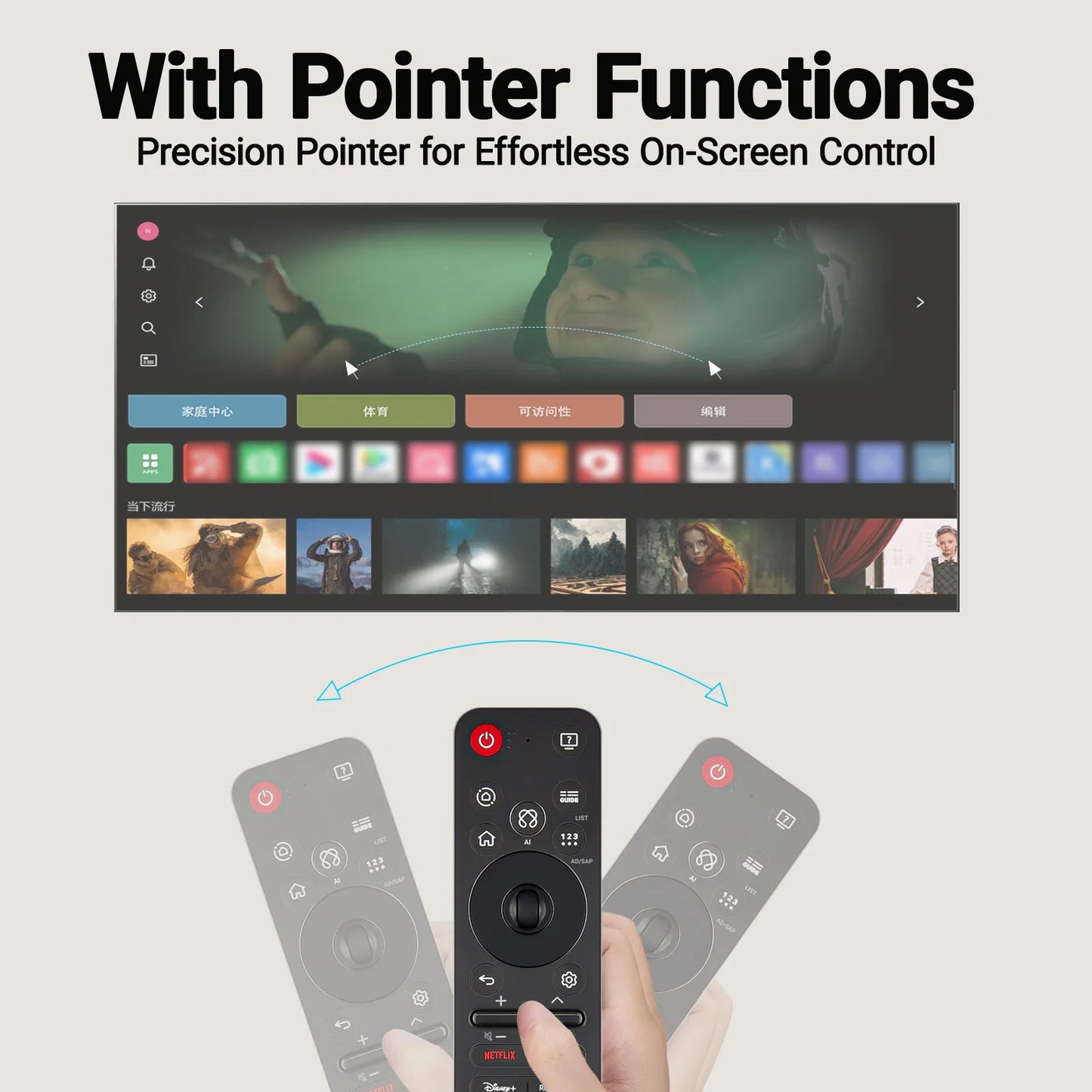 Universal Voice MR25GA Magic Remote Control, Compatible with 2025 LG TVs Bluetooth voice AKB76046603 AKB76046602 AKB76046608