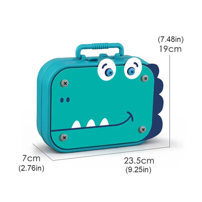 Kids Tool Set Electric Drill with Screws Puzzle Toy Pretend Dinosaur Drilling Assembly Birthday Holiday Gifts for Boy