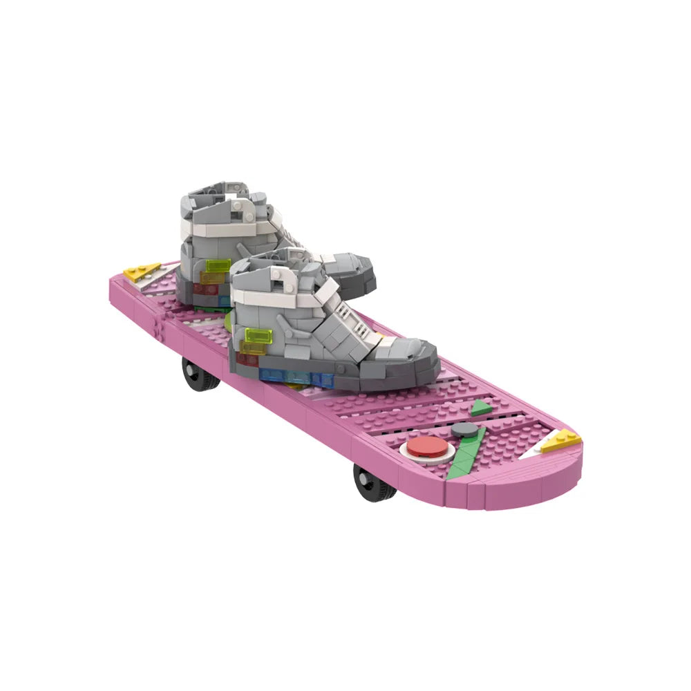 MOC Movie Back to the Future Skateboard Building Blocks Model High Tech Skateboard Shoes Creative Bricks Toys Kids Birthday Gift