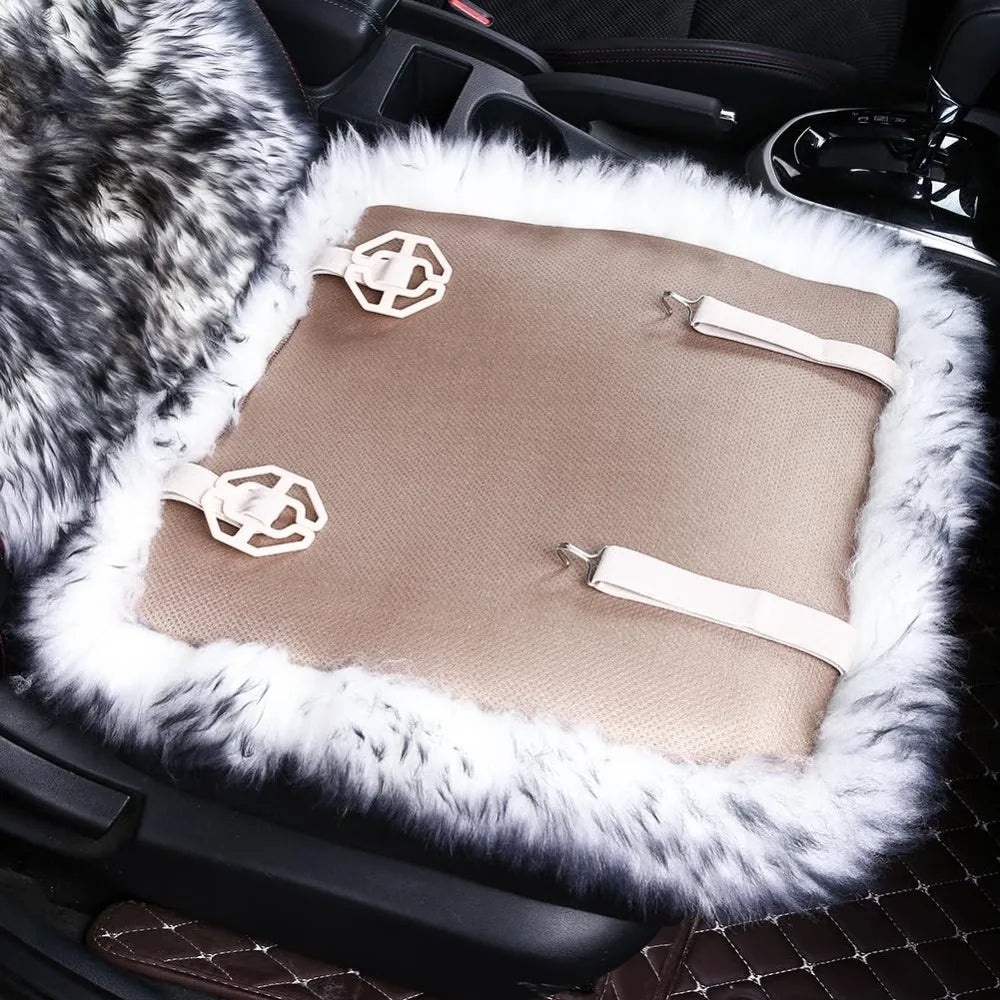 1pc Sheepskin Fur Car Seat Covers, Universal Size Australian Long Wool Car Seat Cushion for Adult Man Women, 1 Piece Seat