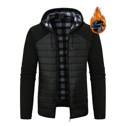 Big Size Men's Casual Full Zip Sweaters Knitted Cardigan with Hood Autumn Winter Male Clothing