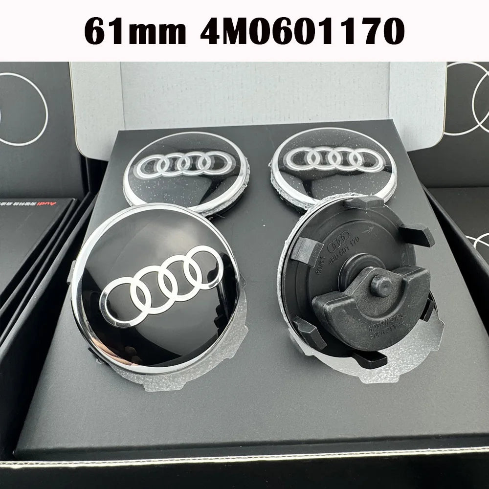 Car Floating 4pcs 60/61/68/69mm Wheel Hub Caps Hubcap Badge Styling For Audi B5 B6 B7 B8 A3 8P 8V 8L A5 A6 C6 C5 C7 A1 A7 A8 Q