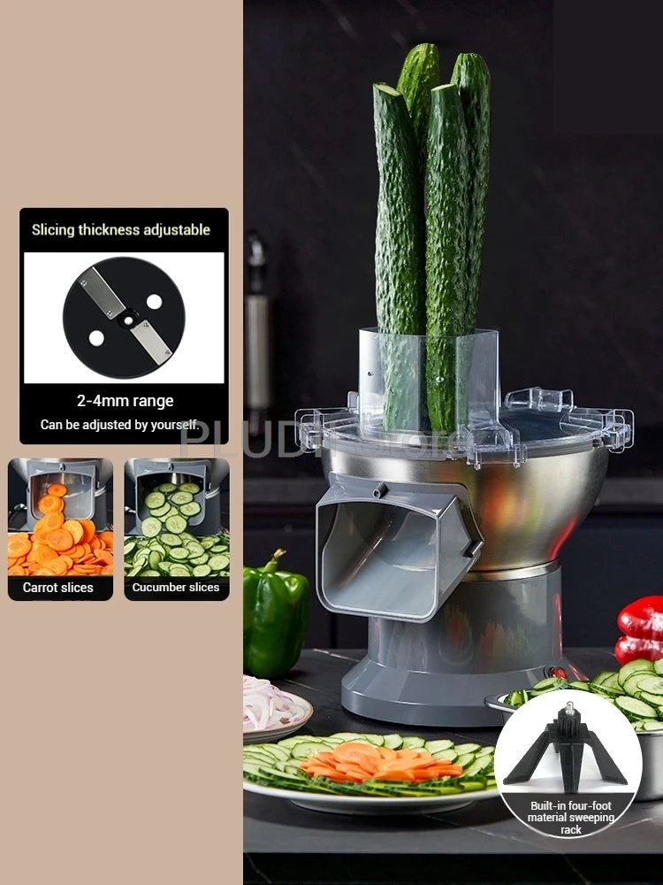 M1 Commercial Electric Vegetable Dicer Multifunctional Food Processor Compact Chives Scallion Slicer for Kitchen Restaurant Home