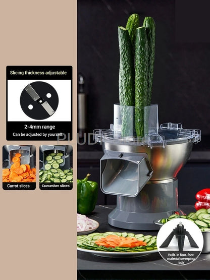 M1 Commercial Electric Vegetable Dicer Multifunctional Food Processor Compact Chives Scallion Slicer for Kitchen Restaurant Home