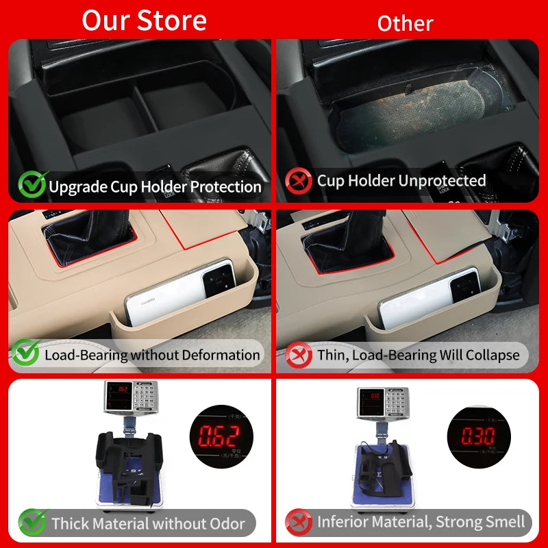 Central Console Silicone Protective Cover For Toyota Prado 150 LC150 2010-2023 Interior car Accessories Decoration Black 1pcs