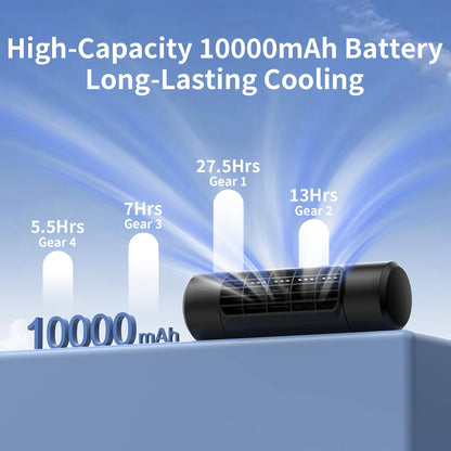 Socool Portable Car Fan Wireless 10000mAh 27.5Hrs Long-Lasting 4-Speed Cooling Backseat Fan Headrest Fan for Baby Kids RV Truck
