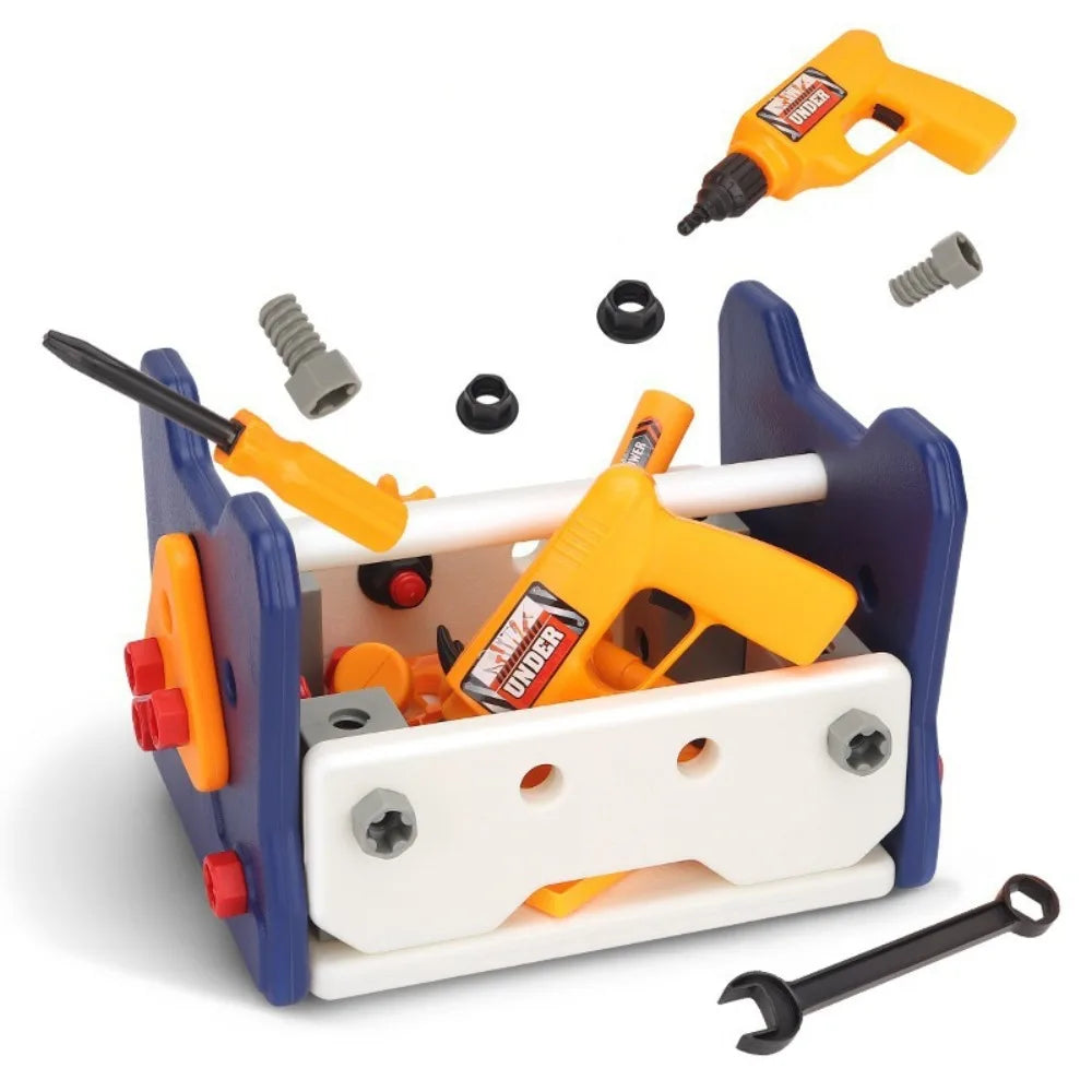 40/56/58Pcs Children's Play Repair Tool Set with Screwdrivers Play Screw Pretend Tools Kit Gift Plastic Construction