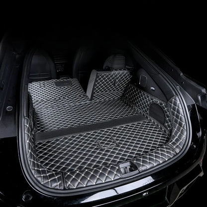 Car Boot Mat Rear Trunk Liner Cargo Leather FloorCarpet Tray Protector AccessoriesMats For BYD Sealion 7 SeaLion 07 EV 2025 2024