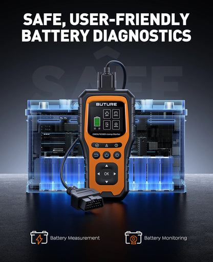 BUTURE 5000A Car Jump Starter with Full OBD Diagnosis 16800mAh Starting Device Outdoor Camping Lights Emergency Boosters