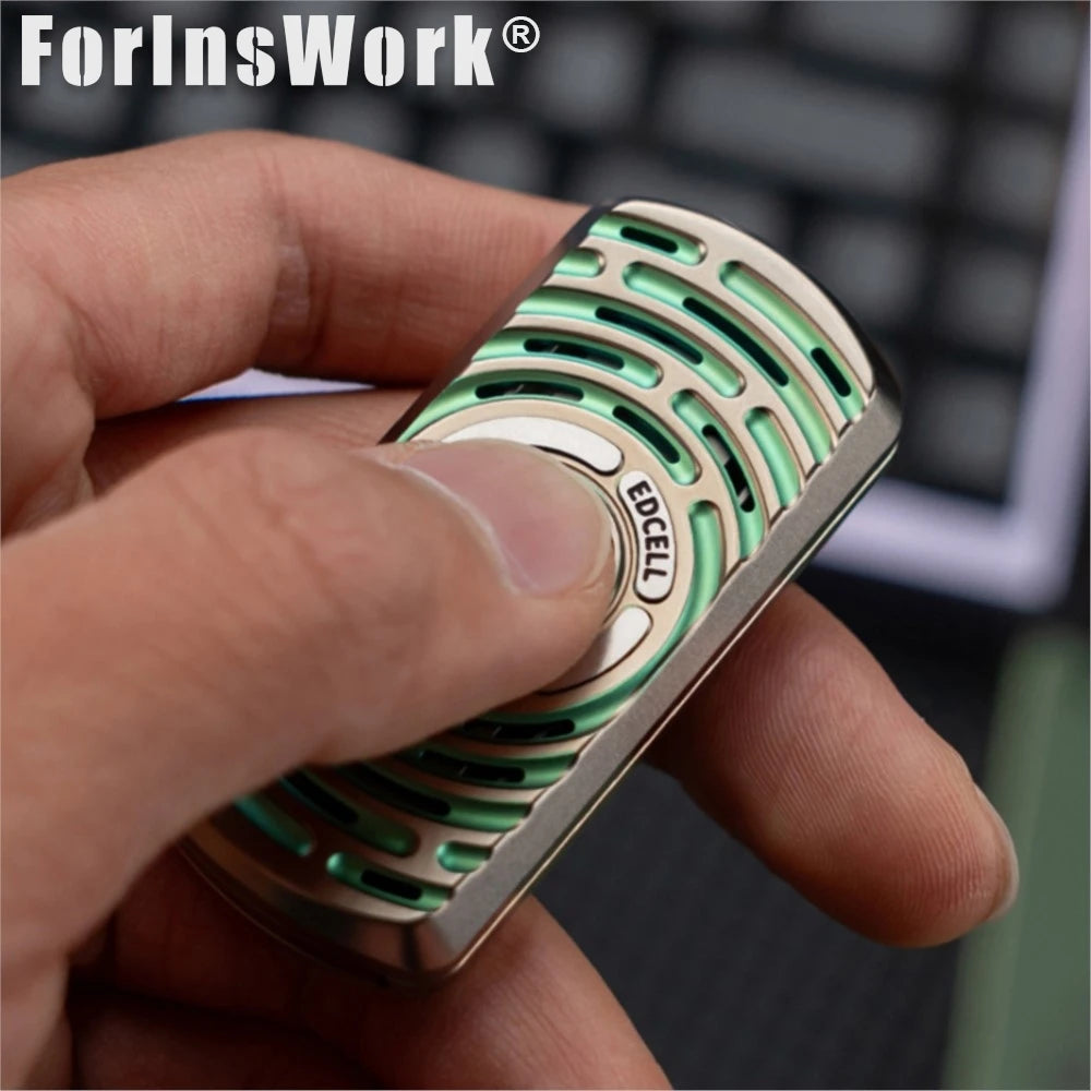 DJG & EDCELL Dexjelly Tuning Fork Poker Push Slider Anodic Oxidation Of Titanium Slider Fidget Stress Toys