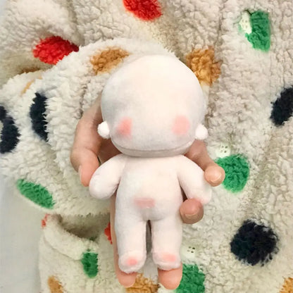 Embroidery Blank Unembroidery Cotton Doll Plush Stuffed Blank Cotton Stuffed Toy Normal Cute DIY Idoll Doll Children