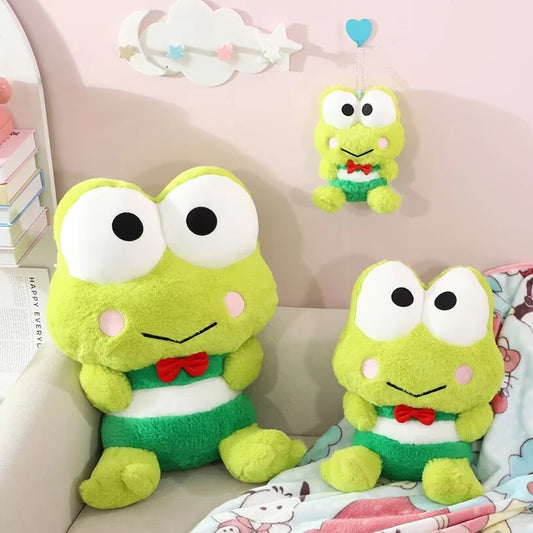 Cartoon Kero Kero Keroppi Plush Toy Lovely Stuffed Big Eyed Frog Plushies Cute Anime Soft Cuddly Doll Sofa Bed Home Decor Gifts