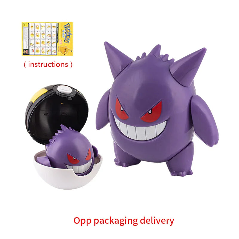 Pokemon Figure ball transform Action Gyarados Charizard Venusaur Blastoise Mewtwo Pikachu Mew Snorlax Poke ball Pokeball gift
