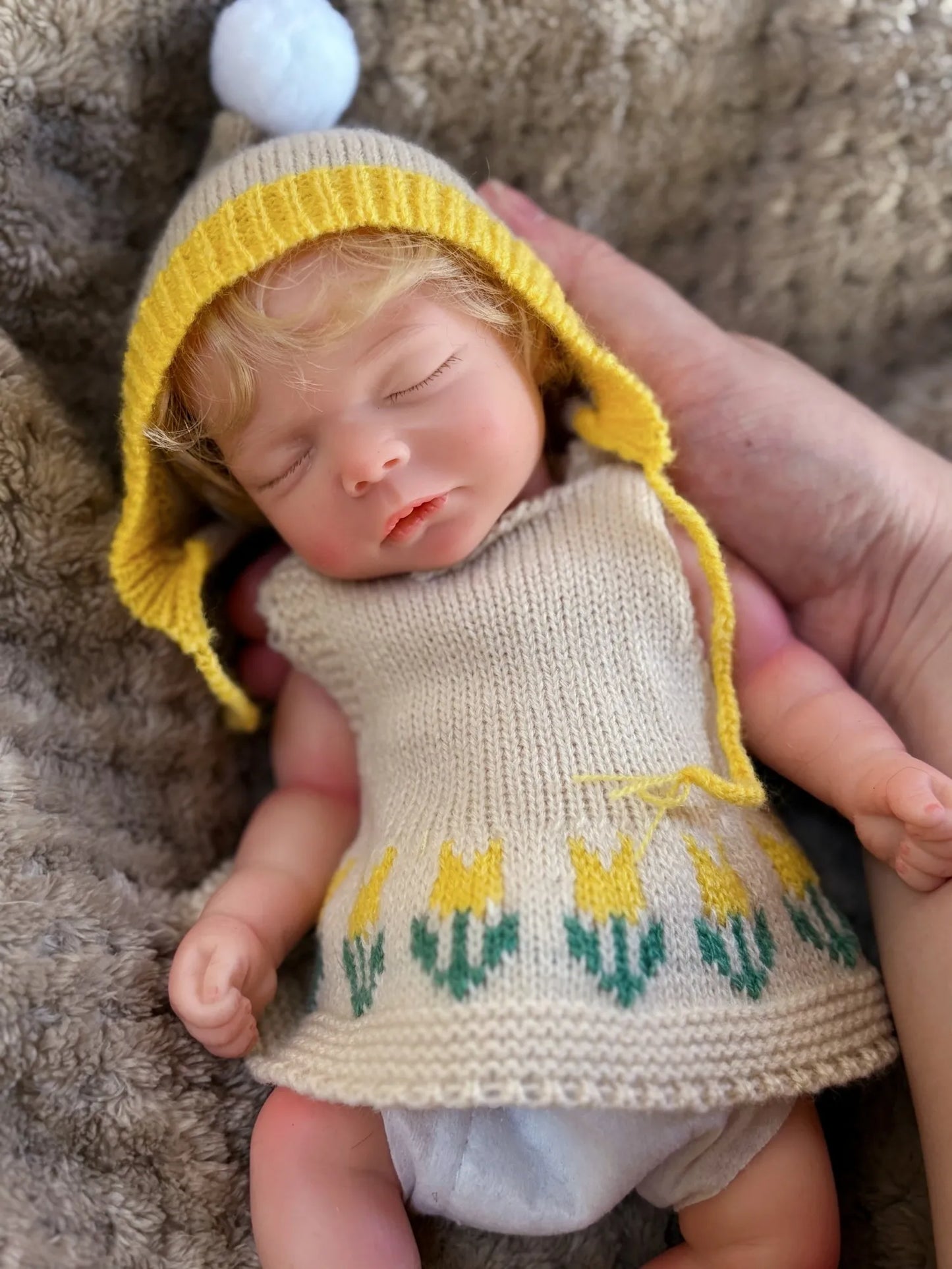 1 PC 10inch Open Mouth Reborn Silicone Girl With Rooted Hair Waterproof Newborn Baby Girl Lifelike Painted Realistic Doll Toy