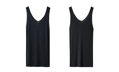 Amii Women's Tank Top 2026 Summer New Solid Color Slim Fit Sleeveless Vest Casual Layering V-Neck Camisole For Women 12642062