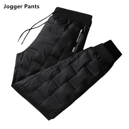 Winter Down Pants Men Outdoor 8XL 7XL 6XL Plus Size Warm Thicken Waterproof White Duck Thermal Trousers Windproof Male Jogger