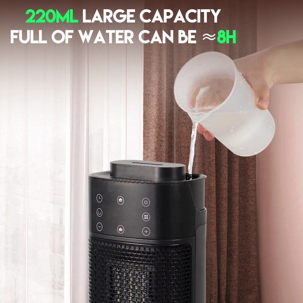 PORIYA 2000W Electric Tower Fan Heater Instant Heating Purifying Fan w/Remote