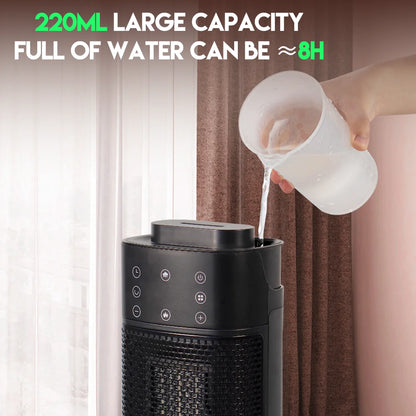 PORIYA 2000W Electric Tower Fan Heater Instant Heating Purifying Fan w/Remote