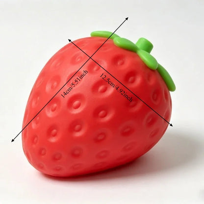 Giant Strawberry Squishy Toy Extra Large Size Strawberry Fidget Toys Slow Rising Shapeable Venting Ball for Adults Friends Gifts